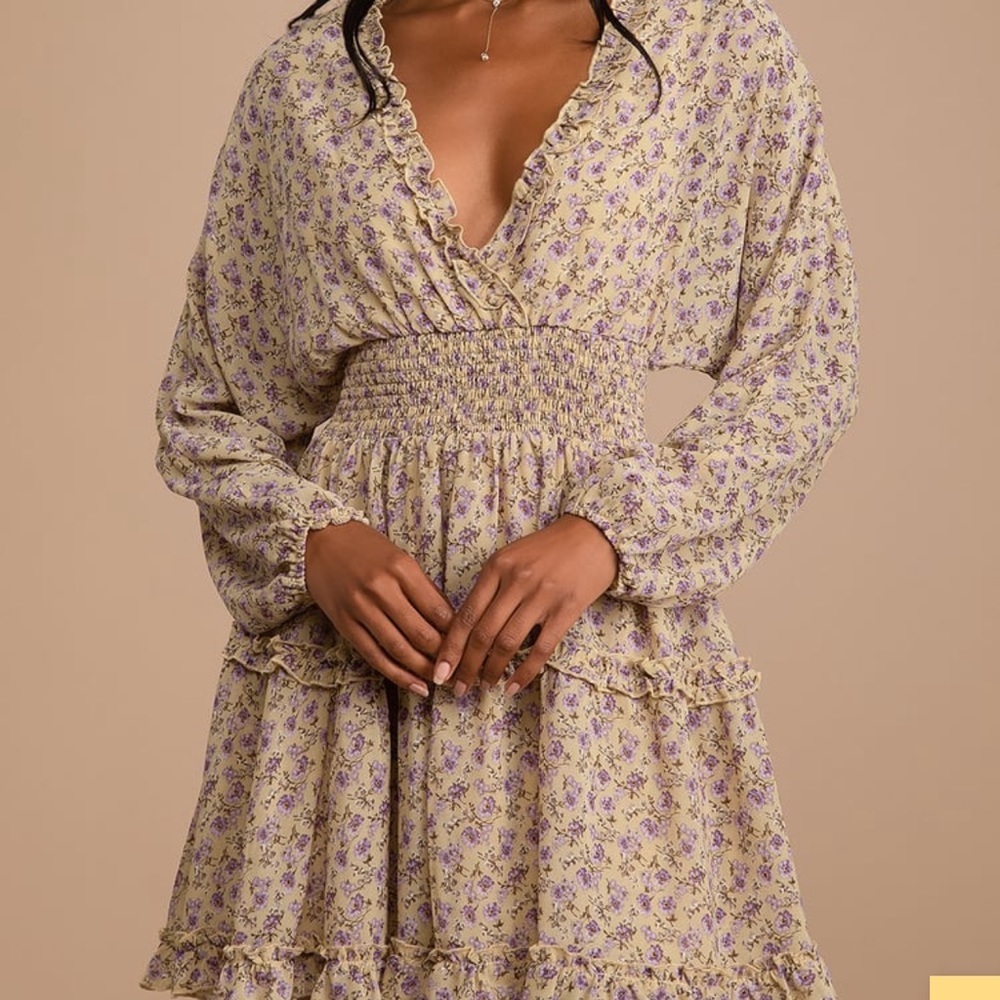 NWT Lulu’s Day at the Vineyard Long Sleeve Dress M